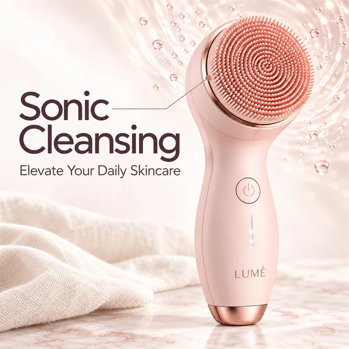 LUMÉ 声波洁面仪 L02:声波洁面定位,完整作品